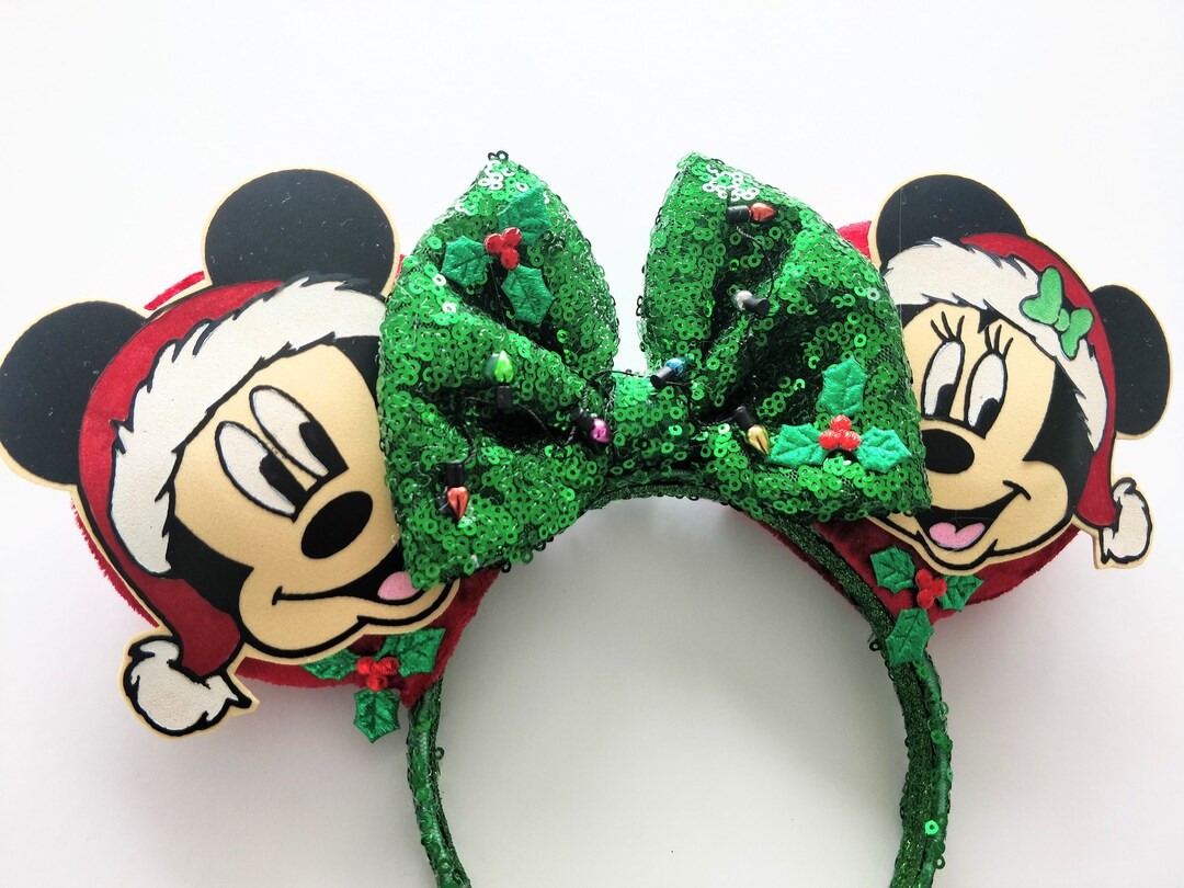 Christmas Mouse Ears Handmade - Etsy | Etsy (US)