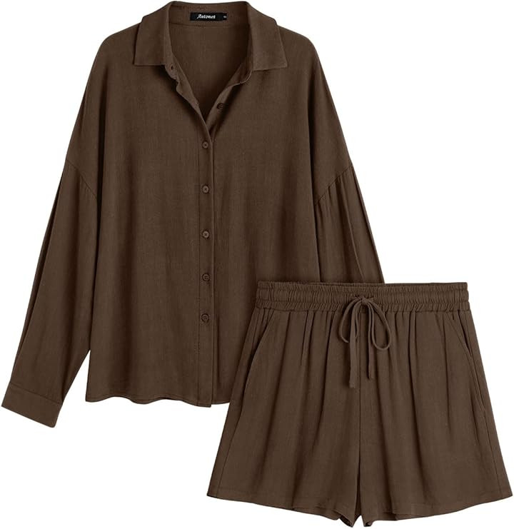 AUTOMET 2 Piece Sets Two Piece Lounge Matching Loungewear Resort 2024 Spring Fashion Clothes Trac... | Amazon (US)