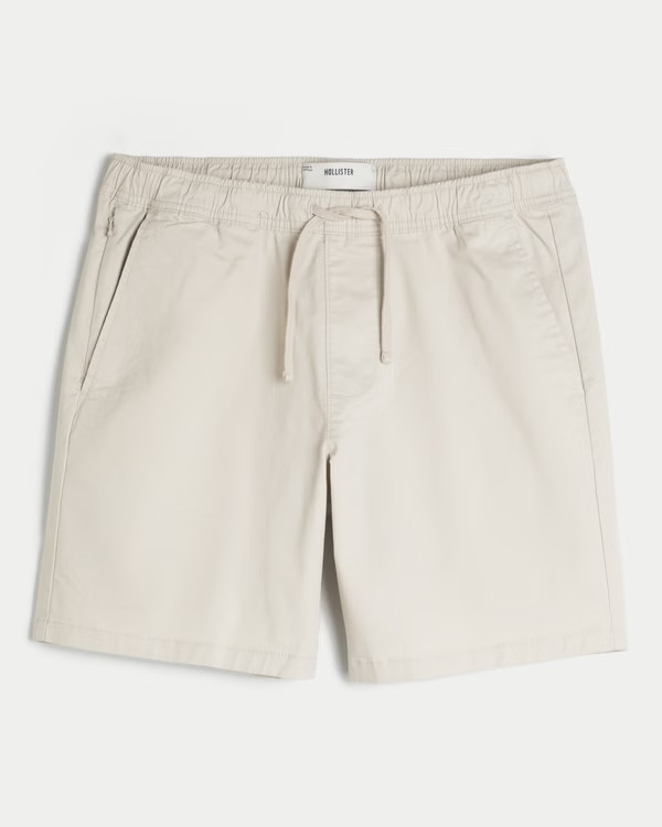 Men's Above-the-Knee Twill Pull-On Shorts | Men's Bottoms | HollisterCo.com | Hollister (US)