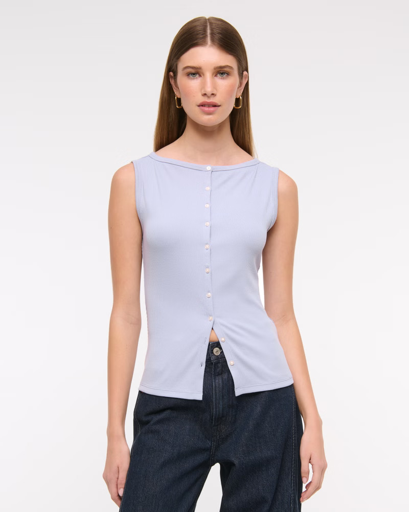 Slash Button-Through Top | Abercrombie & Fitch (UK)