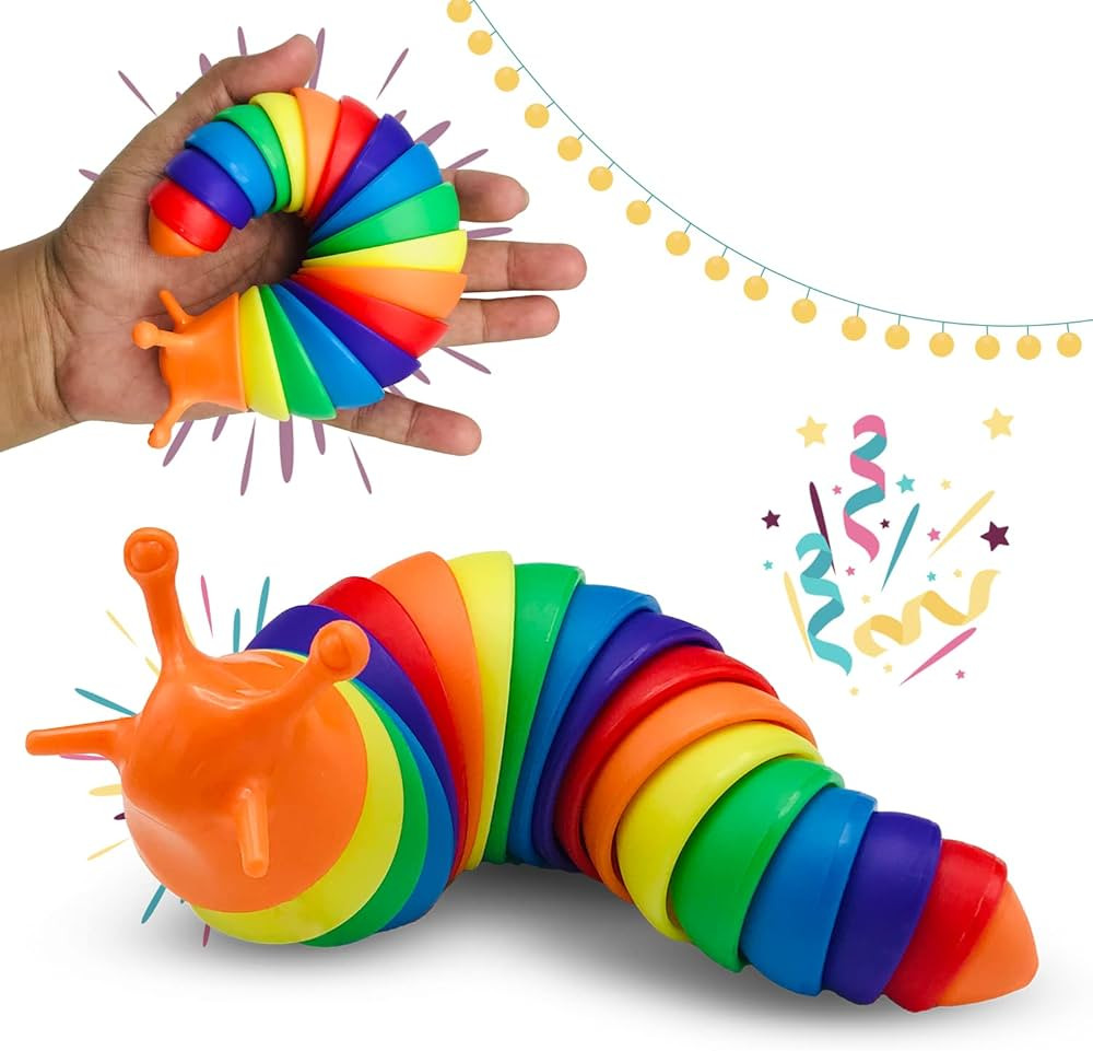 Skadoosh Fidget Slug Toy, Sensory Slug Fidget Toy for Kids and Adults, 1 Pc Cute Articulating Fid... | Amazon (US)