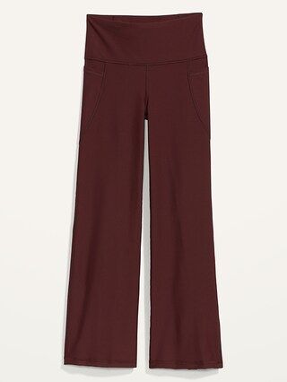 High-Waisted PowerSoft Side-Pocket 7/8-Length Flare Pants for Women | Old Navy (US)