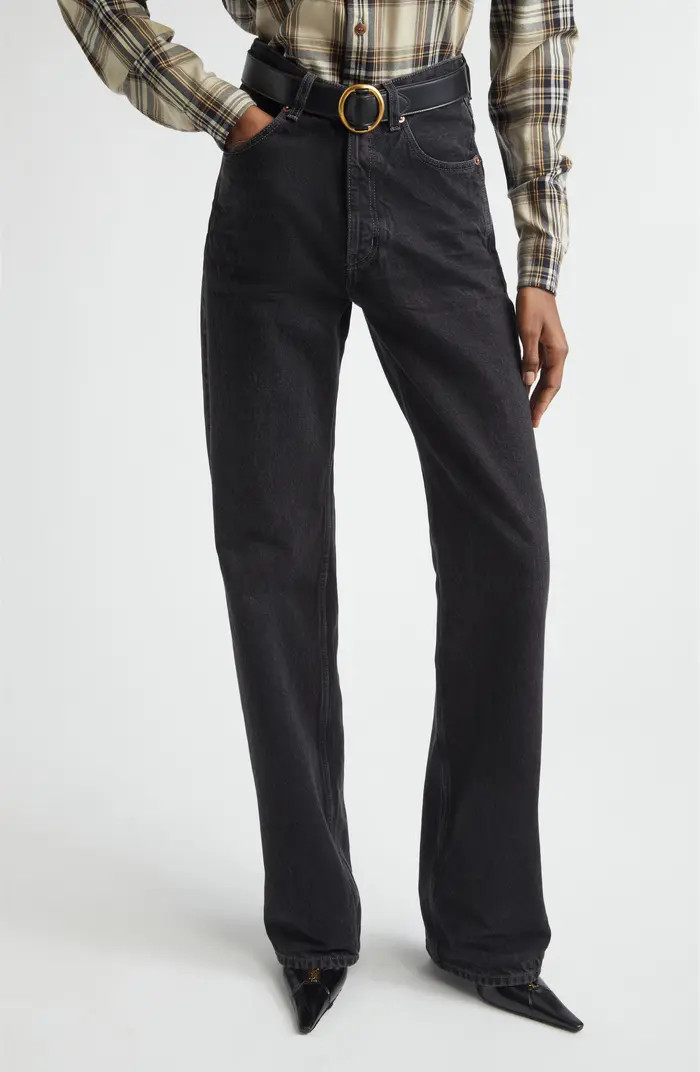 Saint Laurent Tevere V-Waist Baggy Jeans | Nordstrom | Nordstrom