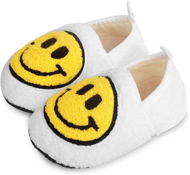 metricfalcon Smile Face Slippers Kids Girls Slippers for Kids Boys Soft Lightweight Cozy Indoor a... | Amazon (US)