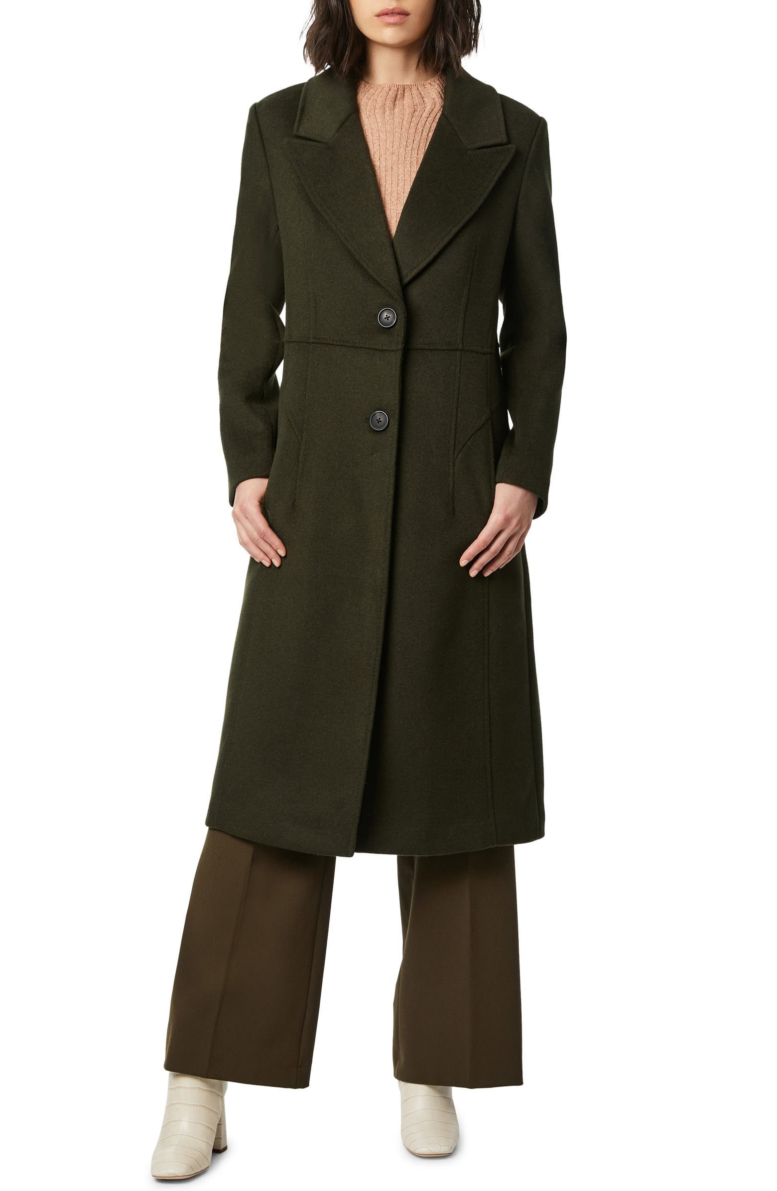 Solid Peaked Lapel Coat | Nordstrom