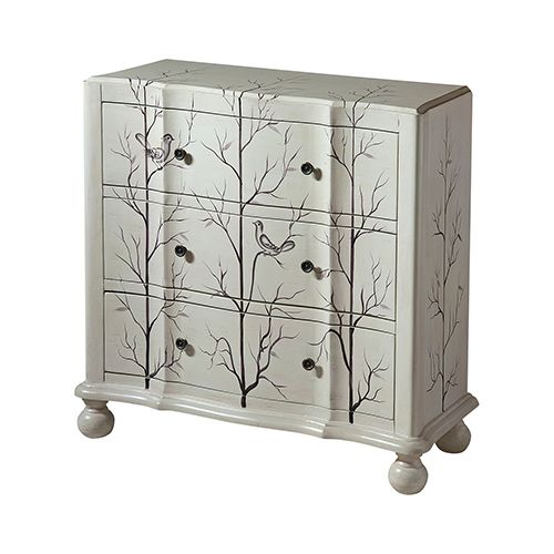 Stein World Beatrice Hand Painted White Chest 12416 | Bellacor | Bellacor