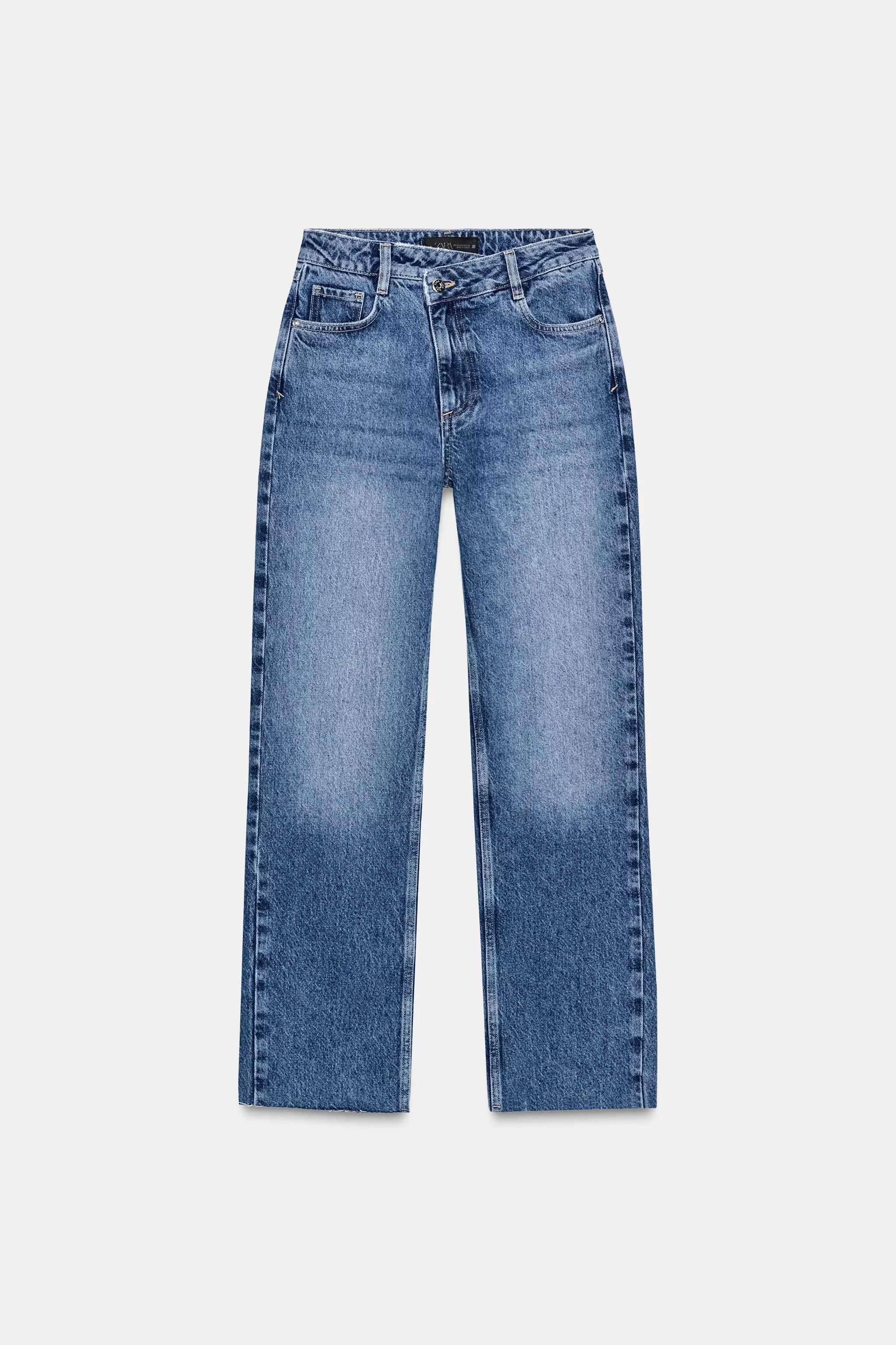 JEANS Z.09 STRAIGHT HIGH-WAIST CROSS-OVER WAISTBAND | Zara UK