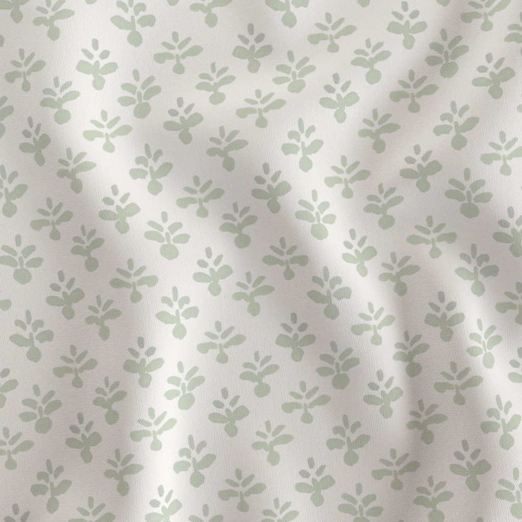 Fabric in Leaves Sage | Spoonflower