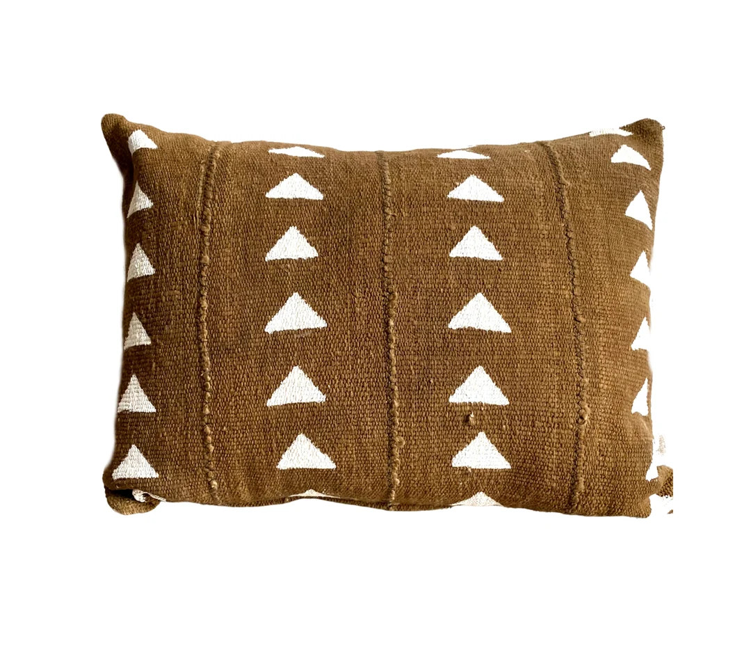 THE BROWN FLINT Authentic African Mudcloth Lumbar Pillow Cover | Etsy (US)