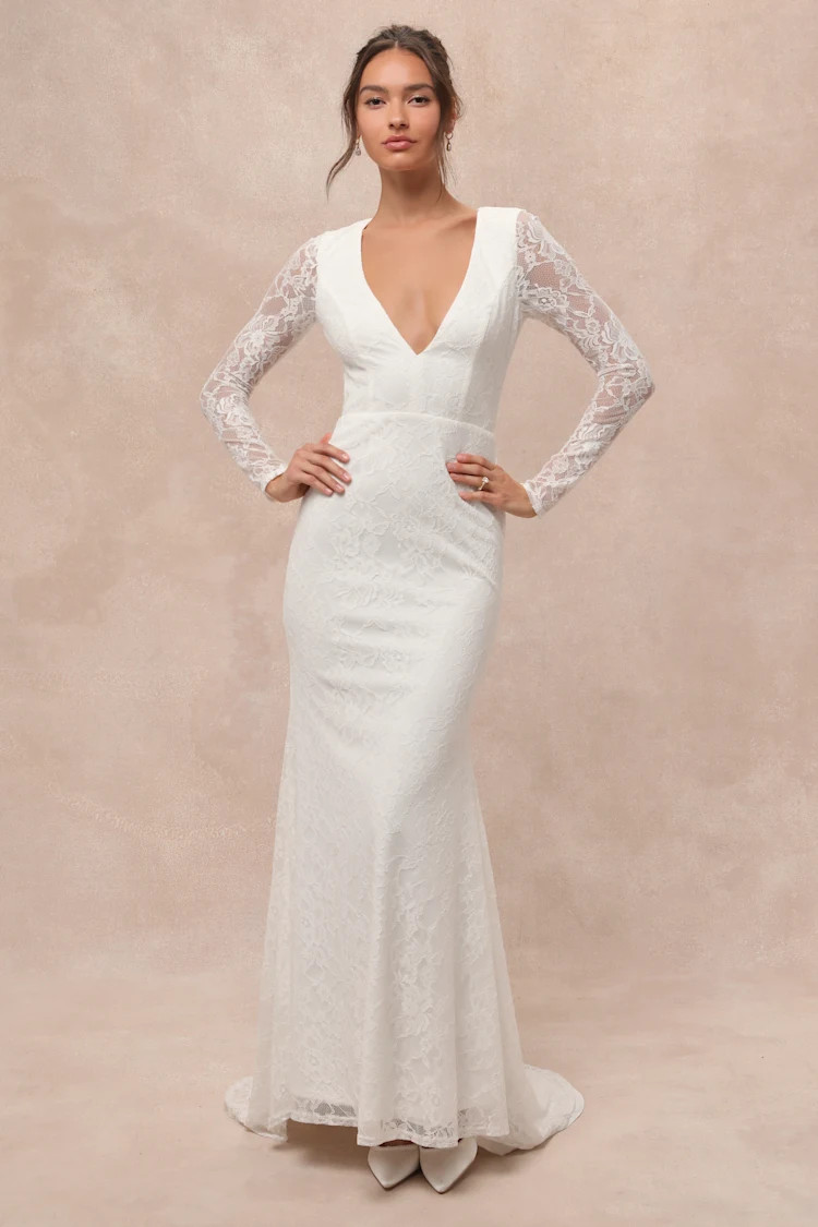 Emmersyn White Lace Backless Maxi Dress | Lulus