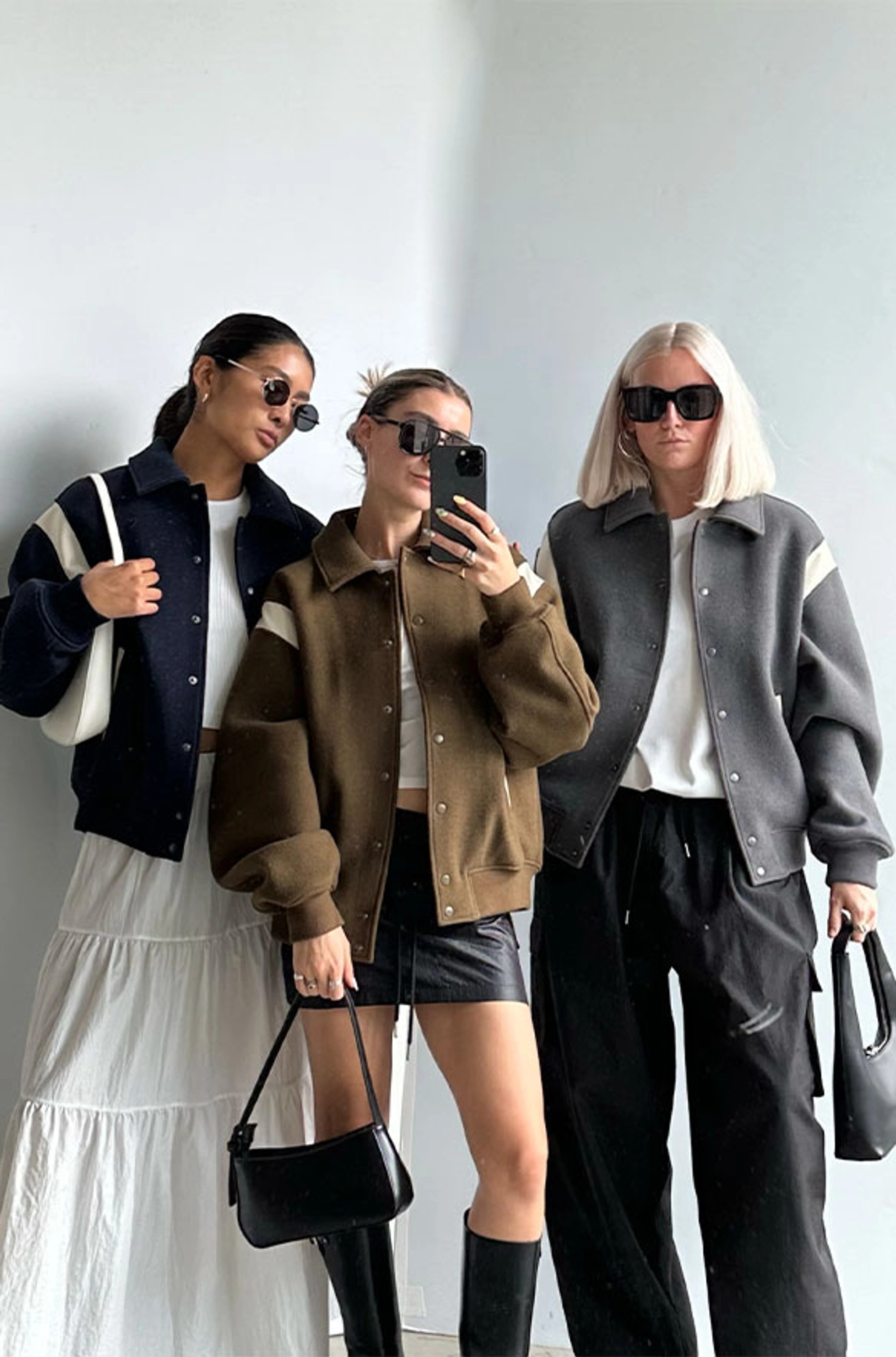 VARSITY WOOL BLEND BOMBER | OAK + FORT