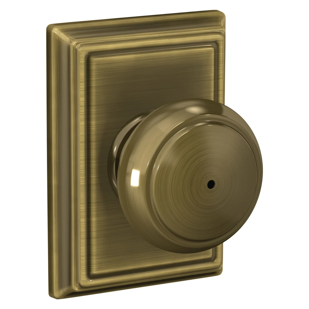 Andover Knob with Addison Trim Bed and Bath Lock | Wayfair North America