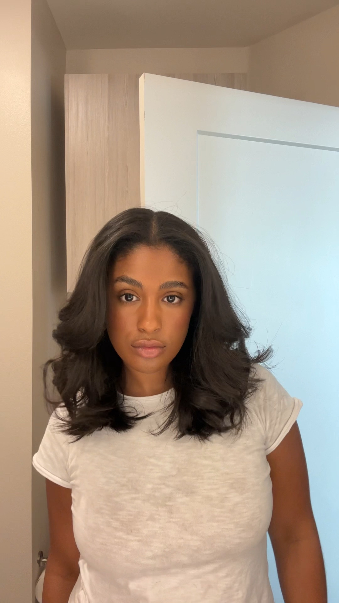 At home bouncy blow out 🫶🏾