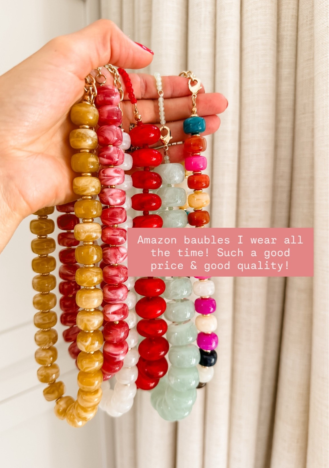 These necklaces have been my go to for summer styling! So many cute colors & super affordable 👏🏼 

Loverly Grey, Amazon find, chunky beaded necklaces, Amazon prime day deals

#LTKSaleAlert