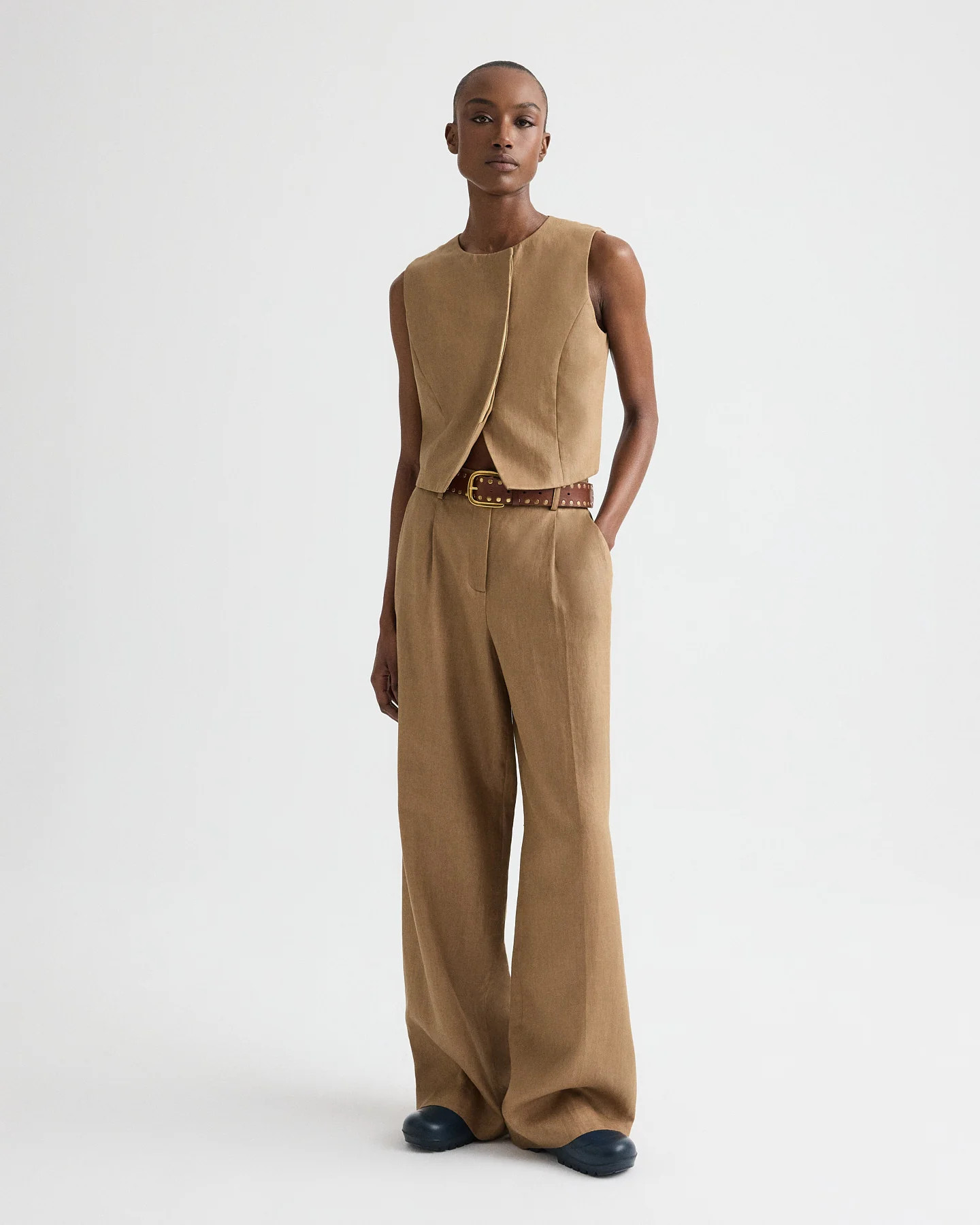 Hudson St Pant in Chintzed Linen | TWP