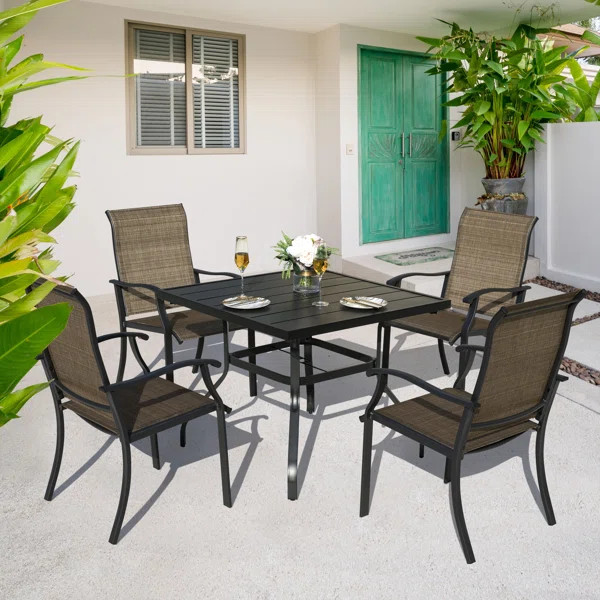 Alumita Square 4 - Person 37'' Long Dining Set | Wayfair North America