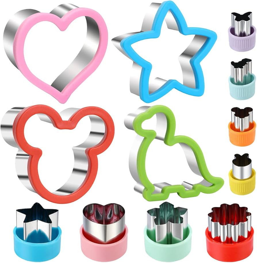 Sandwich Cookie Cutters Set, Dinosaur,Heart,Star,Mouse,Sandwich Knife Cookie Knife Vegetable Cutt... | Amazon (US)