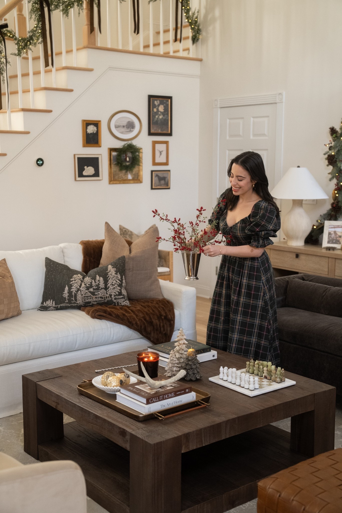 My favorite dress for the Holidays and our festive living room decor!

#LTKHome #LTKHoliday #LTKPetite