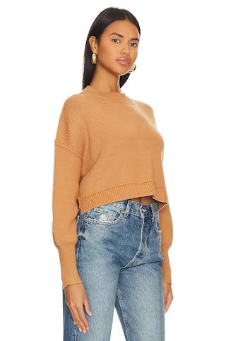 Free People Easy Street Crop Pullover in Camel from Revolve.com | Revolve Clothing (Global)