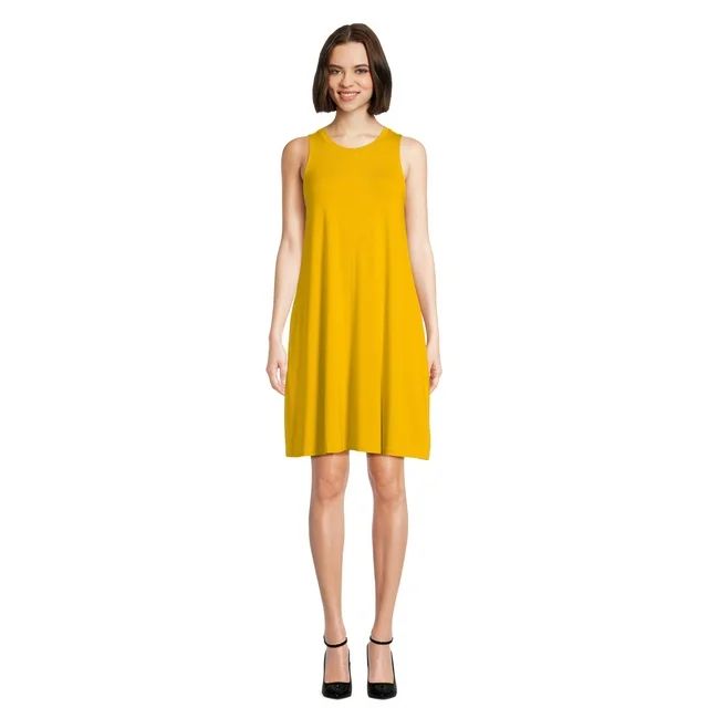 Time and Tru Women's Sleeveless Knit Swing Dress - Walmart.com | Walmart (US)