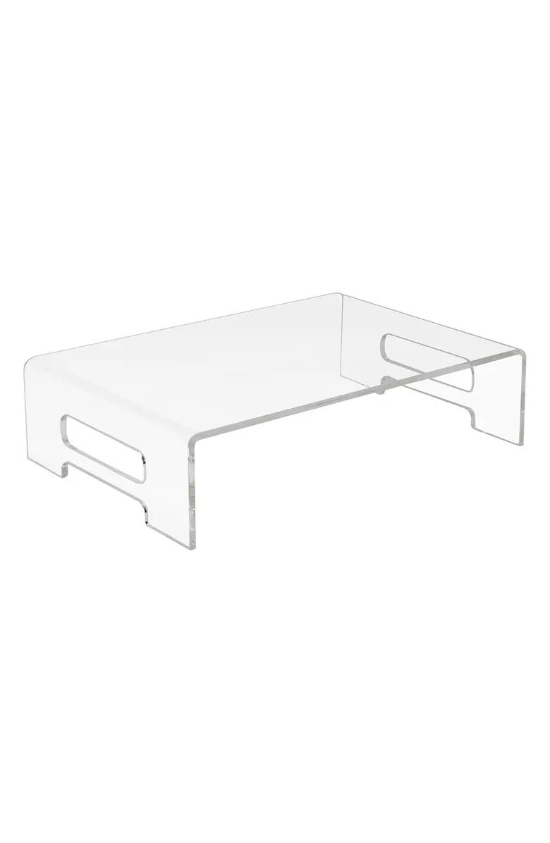 Acrylic Monitor Riser, Laptop, Computer Desktop Stand, Clear Desk Display Tray Shelf with Car | N... | Nordstrom Rack