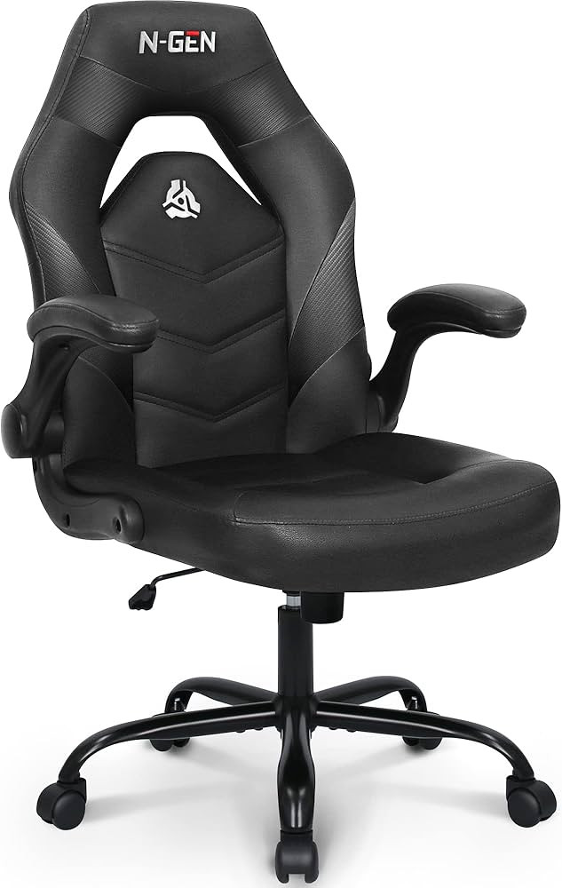 N-GEN Video Gaming Computer Chair Ergonomic Office Chair Desk Chair with Lumbar Support Flip Up A... | Amazon (US)