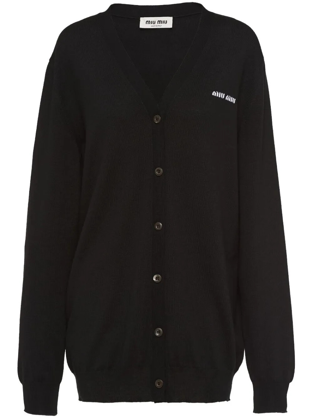 intarsia-knit logo virgin wool cardigan | Farfetch Global
