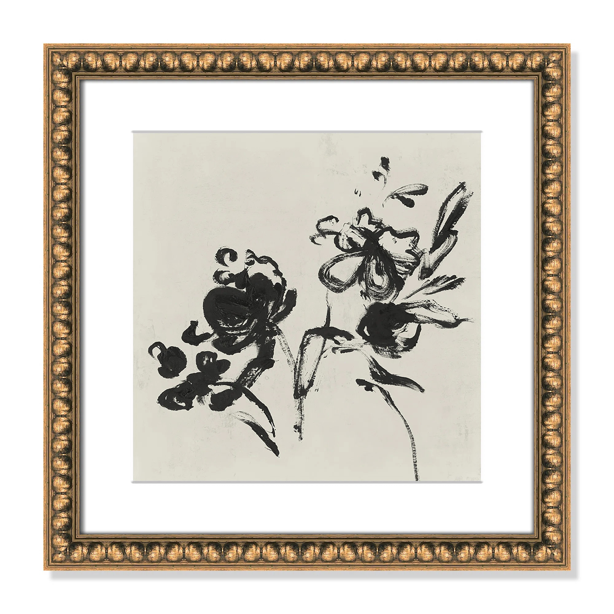 Birch Lane™ Black Florals I by Isabelle Z - Picture Frame Painting | Wayfair | Wayfair North America