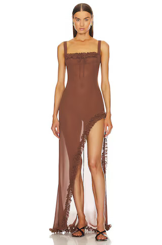 Sheer Ruffled Long Dress
                    
                    Helsa | Revolve Clothing (Global)