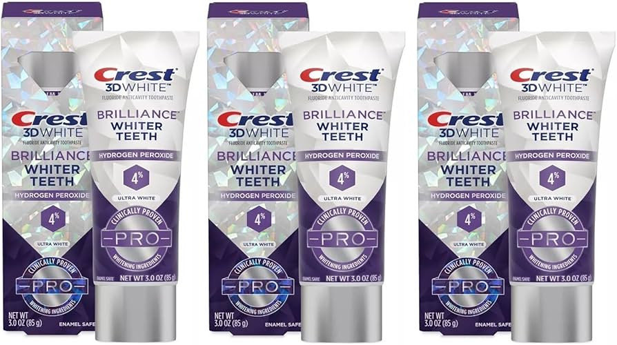Crest 3D White Brilliance Whiter Teeth Pro Ultra White Toothpaste, 3oz (Pack of 3) | Amazon (US)