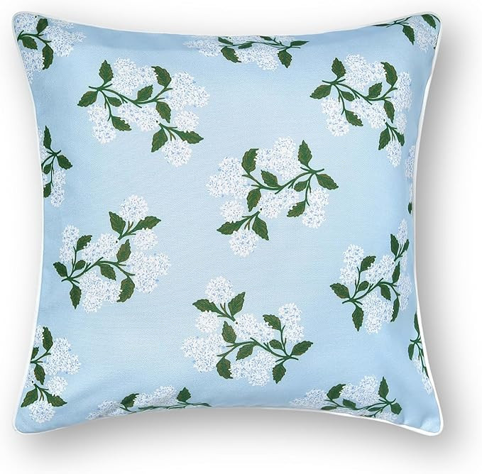 Hofdeco Premium Coastal Patio Indoor Outdoor Throw Pillow Cover Only, 20"x20" Water Repellent for... | Amazon (US)