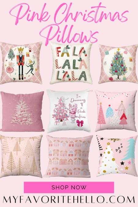 Pink Christmas pillows #pinkchristmas #christmaspillows 

#LTKHoliday #LTKhome #LTKSeasonal