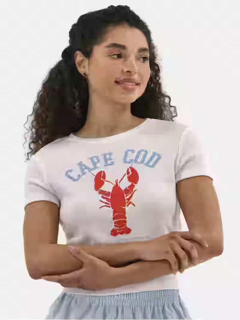 No Boundaries Graphic Cotton Baby Tee, Women's | Walmart (US)