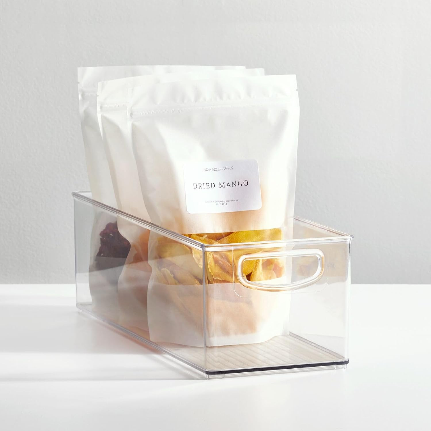 mDesign Plastic Stackable Kitchen Organizer - Storage Bin with Handles for Refrigerator, Freezer,... | Amazon (US)