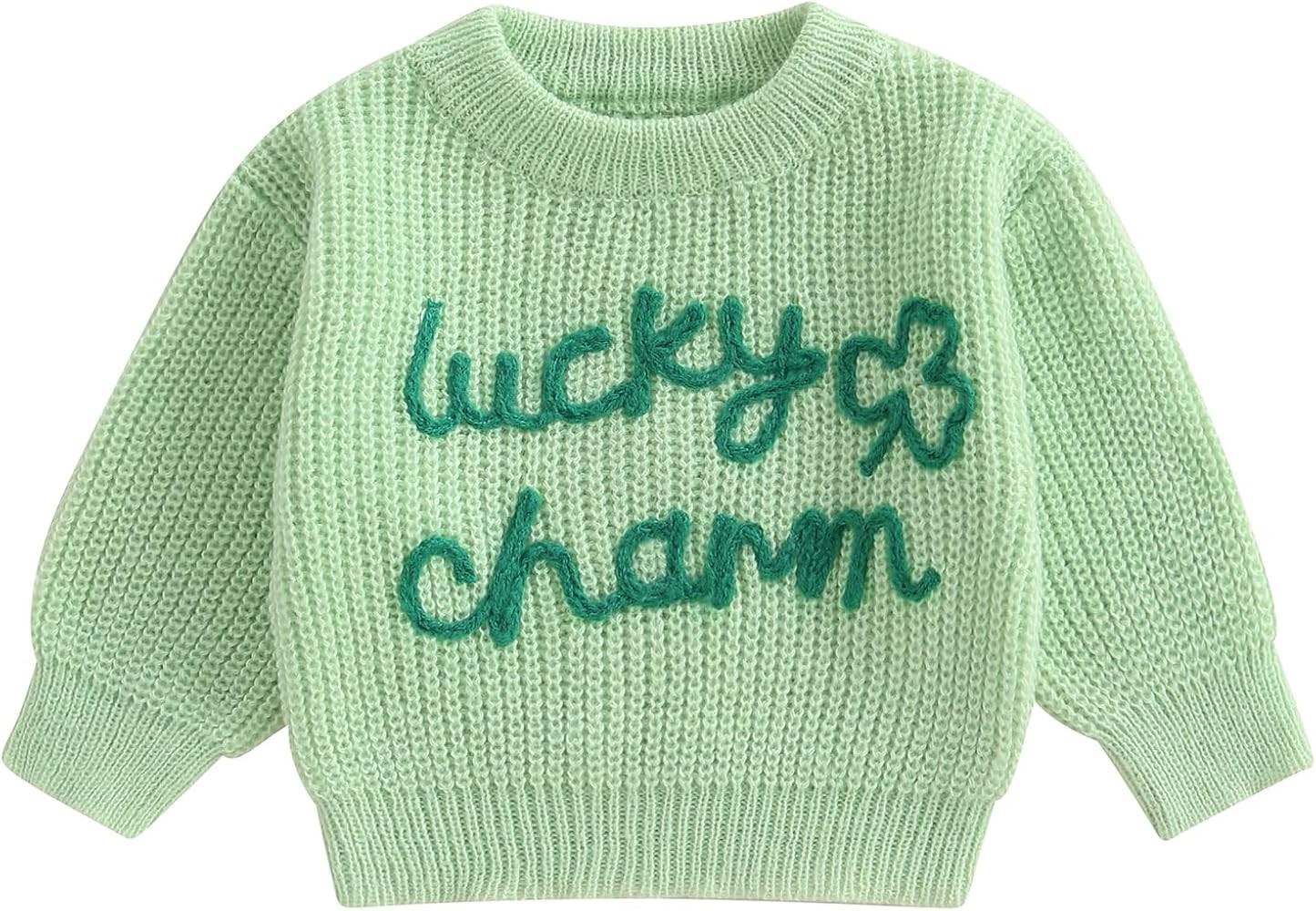 Aopwsrlyi Toddler Baby Boys Girls St Patricks Day Outfit Infant Newborn Long Sleeve Sweater Fall ... | Amazon (US)