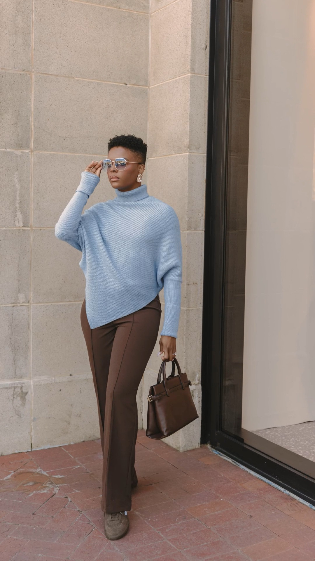 Effortless Fall Color Combo Look 🩵🤎

#LTKootd #LTKWorkwear