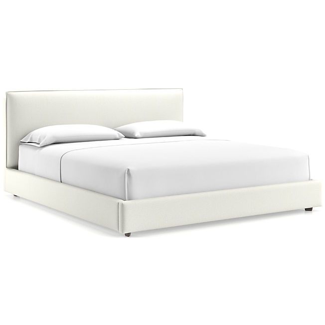 Lotus Upholstered King Bed with 41" Headboard + Reviews | Crate & Barrel | Crate & Barrel