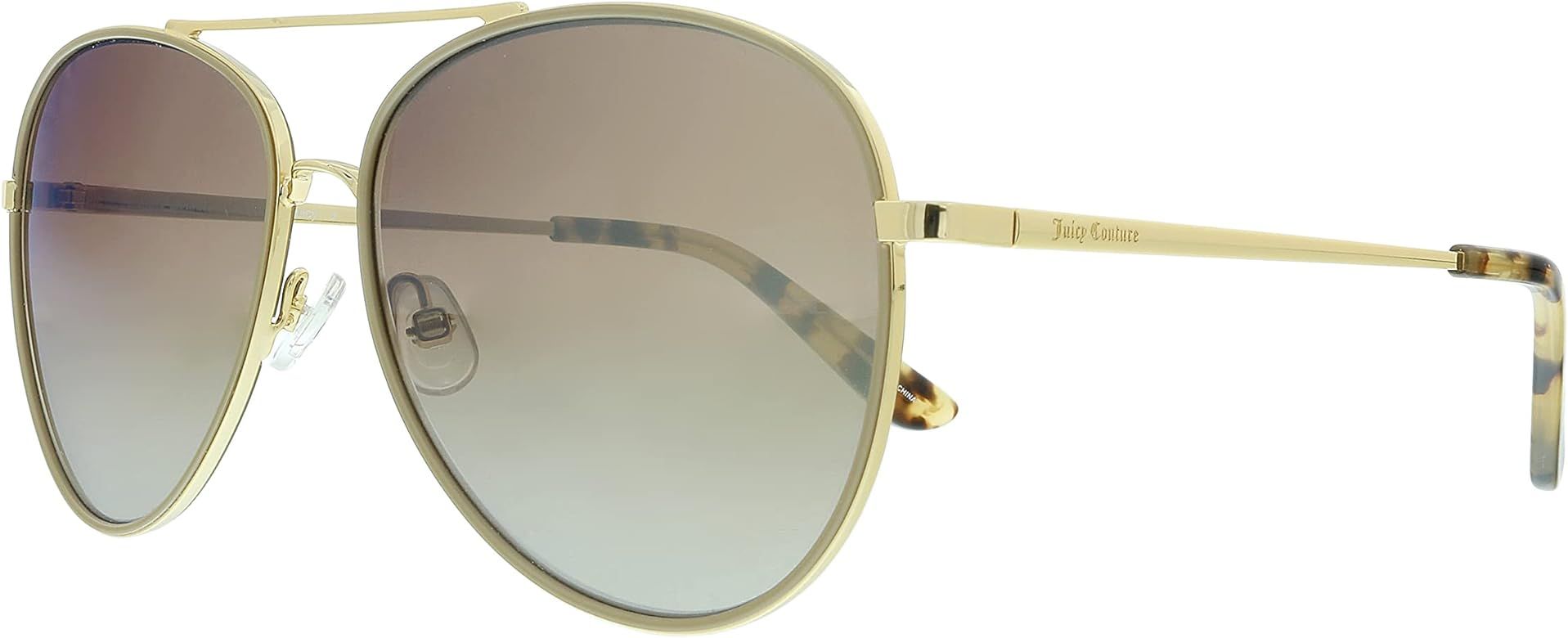Sunglasses Juicy Couture 599 /S 084E Gold Beige/Nq Brown Mirror Gradient | Amazon (US)