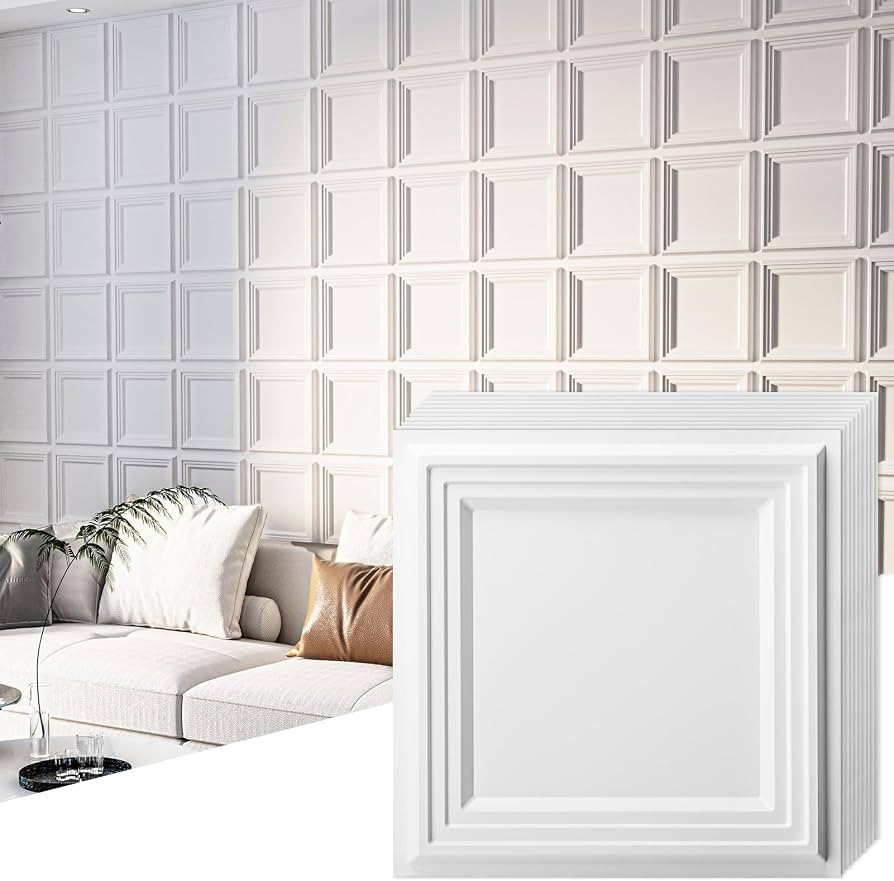 Art3d 33-Pack 3D Textured Accent Wall Panel for Interior D\u00e9cor, Waterproof PVC Decorative Wa... | Amazon (US)