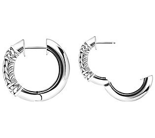 Tiffany Kay Studio Sterling Silver Herringbon e Hoop Earrings | QVC