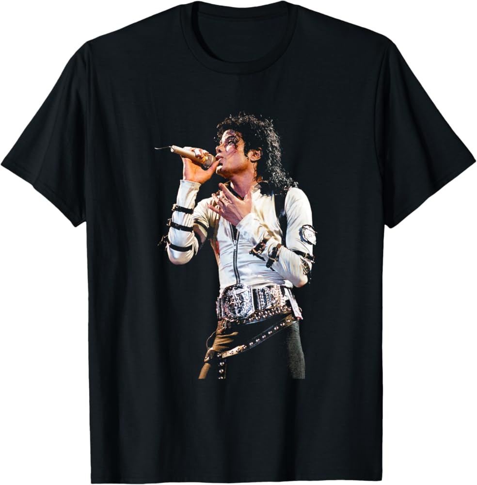 Michael Jackson Singing Live Bad World Tour 1988 T-Shirt | Amazon (US)