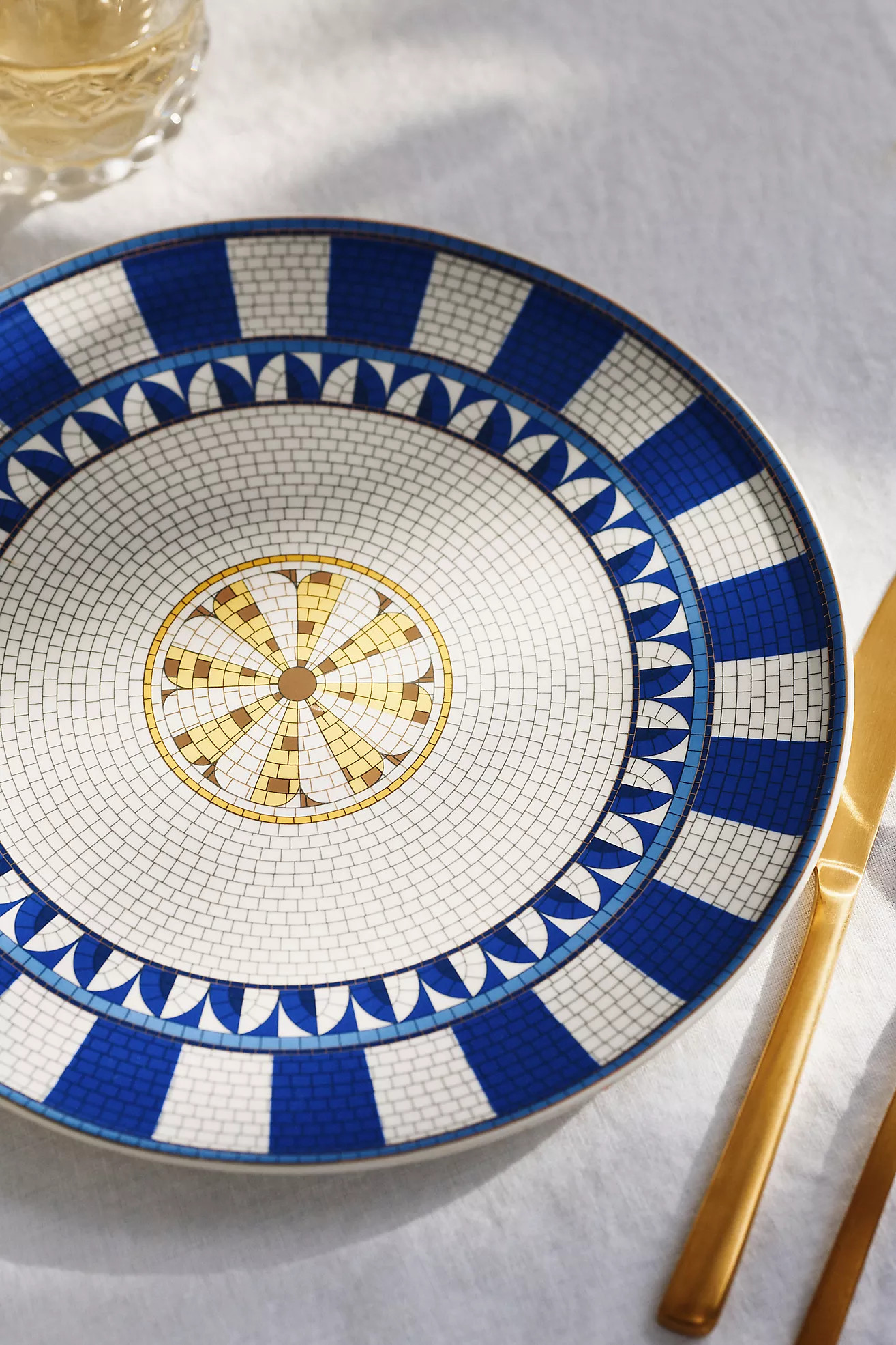 The Bistro Tile Stoneware Dinner Plate: Italia Edition | Anthropologie (US)