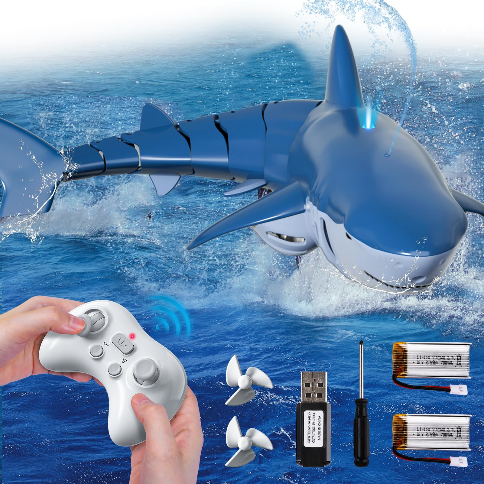 Remote Control Shark Toys for Boys Kids, 1:18 Scale High Simulation Shark for Pool, 2.4Ghz Electr... | Amazon (US)