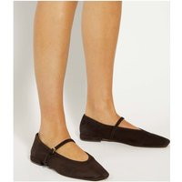 Dune London Wide Fit Suede Mary Janes Ballet Pumps Brown | Marks & Spencer (UK)