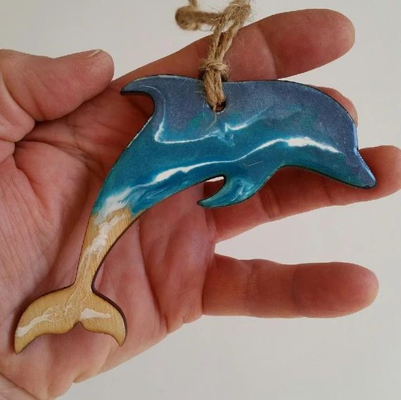 Dolphin Ornament Christmas Ornament Coastal Ornament | Etsy | Etsy (US)