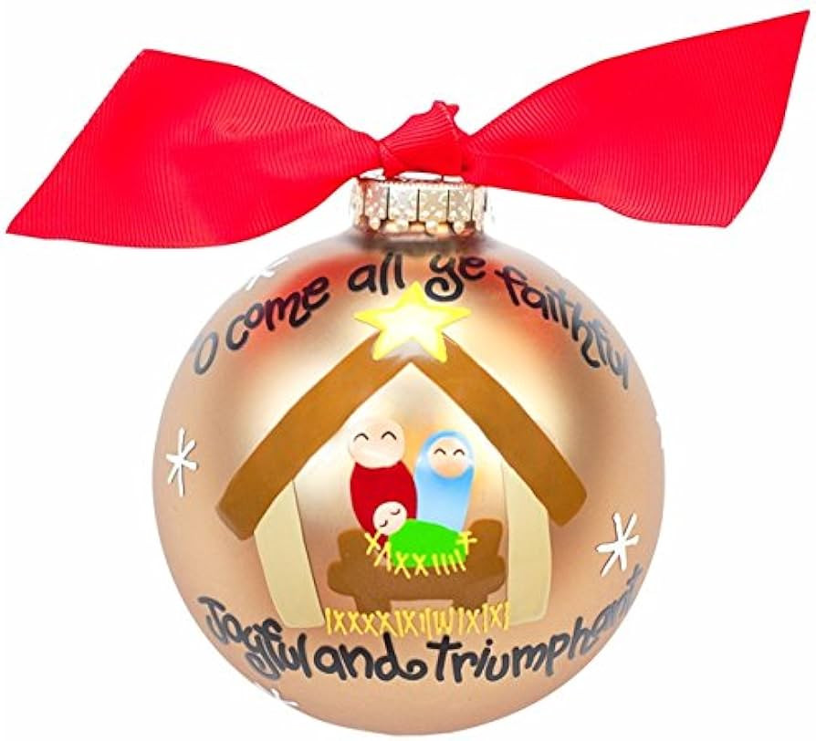 Coton Colors O Come All Ye Faithful Glass Ornament | Amazon (US)
