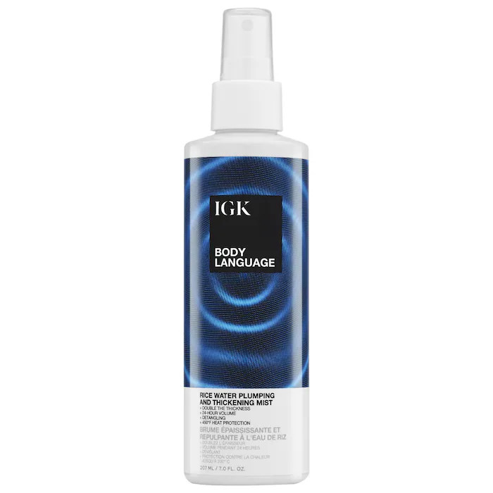 Body Language Rice Water Plumping and Thickening Hair Mist - IGK | Sephora | Sephora (US)