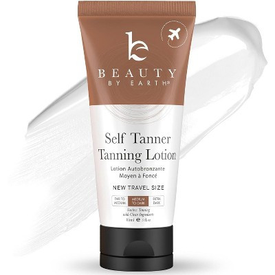Beauty by Earth Self Tanner Body Lotion Travel Size - Medium to Dark - 3oz | Target