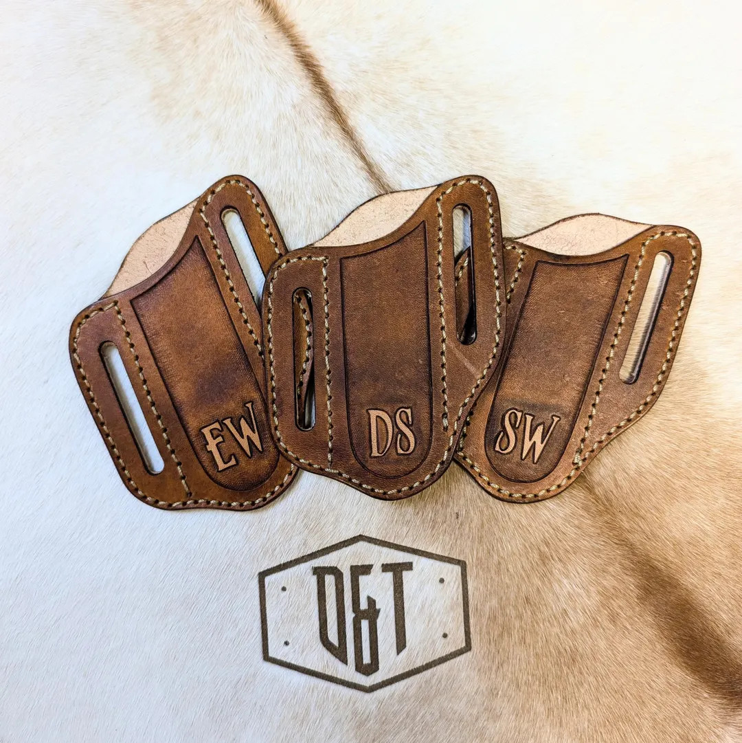 Handmade Leather Knife Sheath: Personalized Initial Gift | Etsy (US)