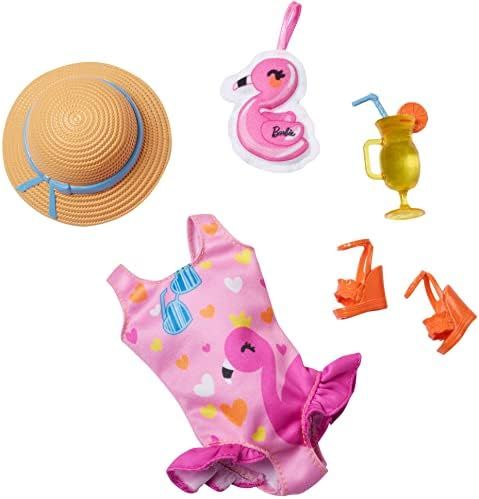 Barbie My First Clothes, Swimsuit and Flamingo with Beach Accessories, Preschool Toys for Easy Dr... | Amazon (US)